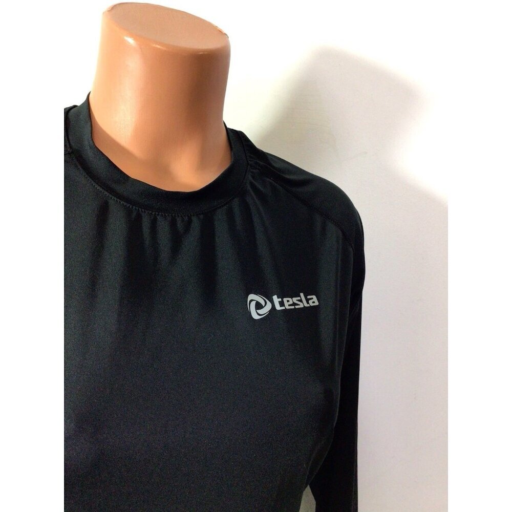 Tesla Long Sleeve Top Black Base Layer Womens Large - Picture 4 of 5